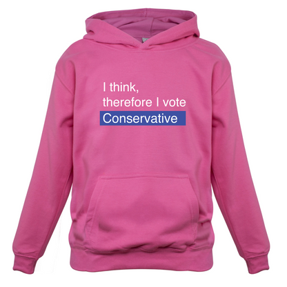 I think, therefore I vote Conservative Kids T Shirt