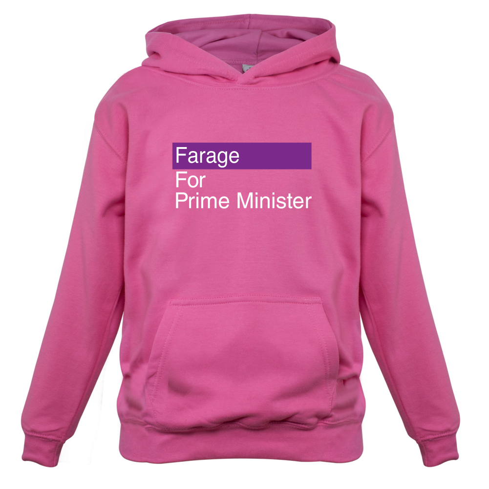 Farage for Prime Minister Kids T Shirt