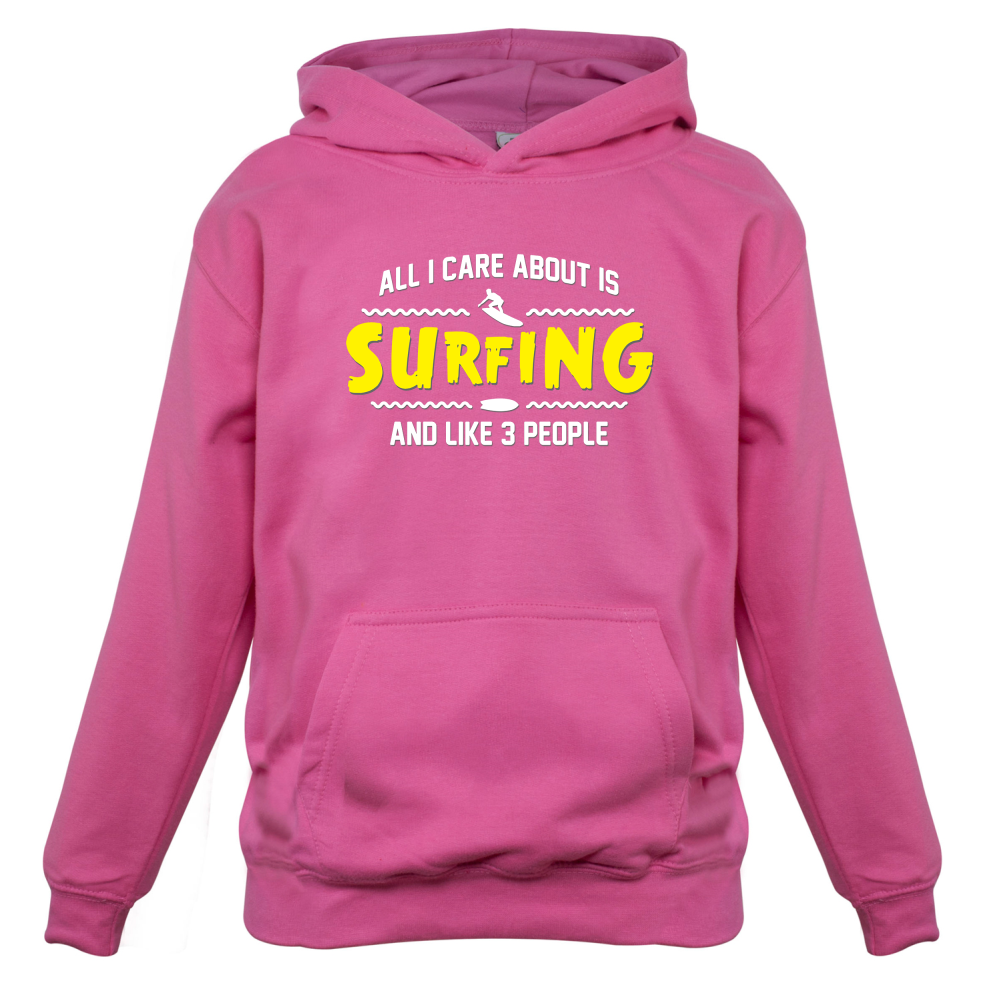 All I Care About Is Surfing Kids T Shirt