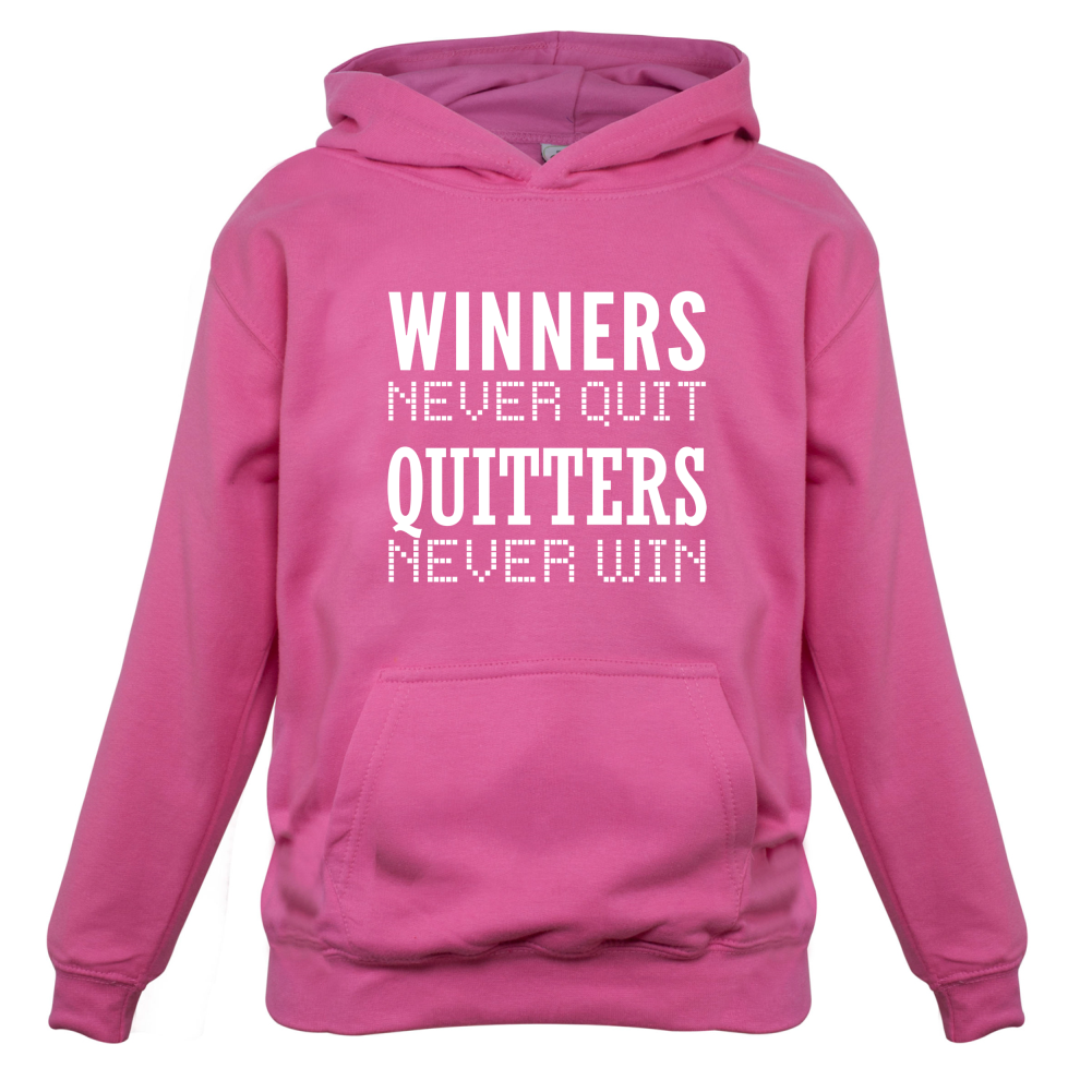 Winners Never Quit Kids T Shirt