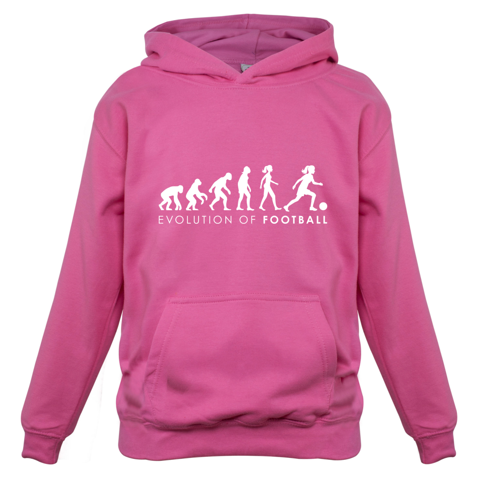 Evolution Of Woman Football Kids T Shirt
