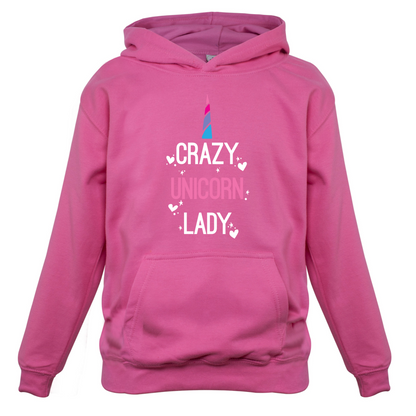 Crazy Unicorn Lady Kids T Shirt
