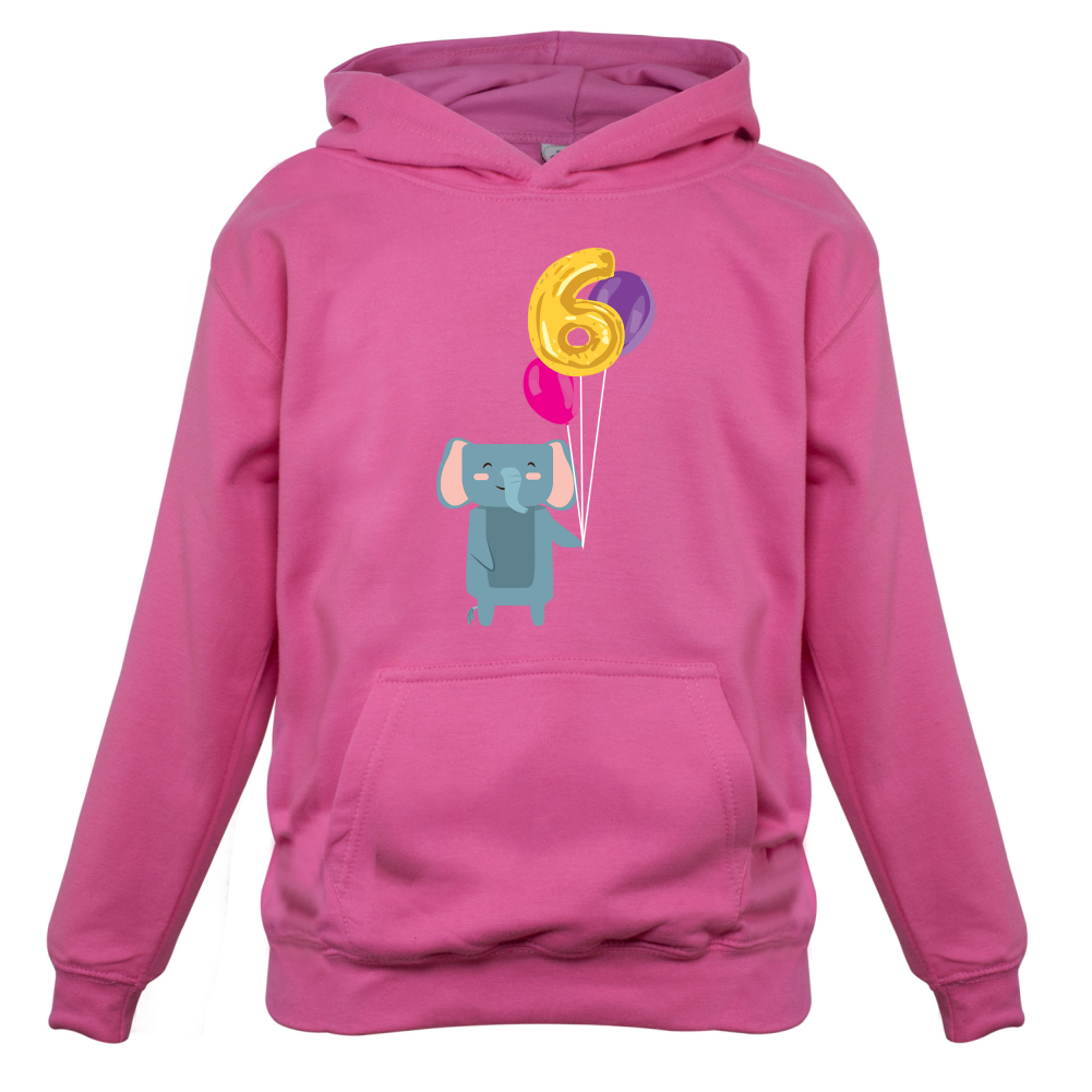 6th Birthday Elephant Kids T Shirt