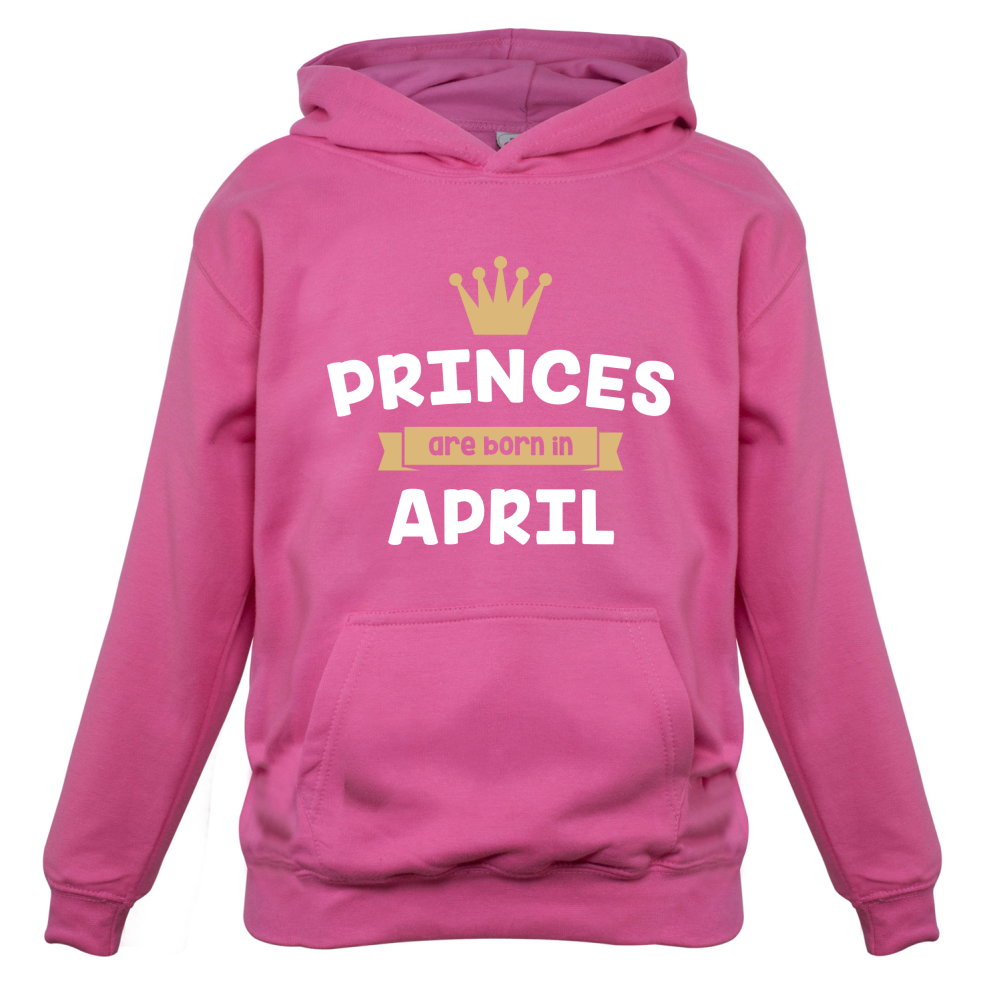 Princes Are Born In April Kids T Shirt