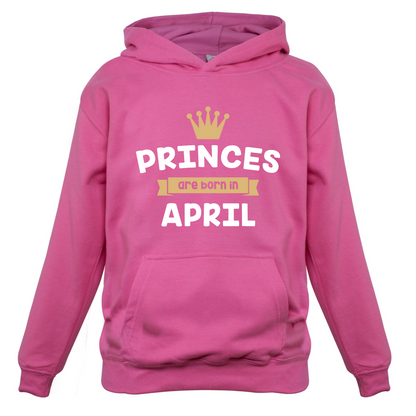 Princes Are Born In April Kids T Shirt