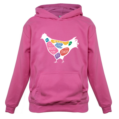 Butcher Chicken Diagram Kids T Shirt