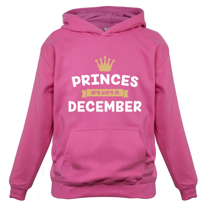 Princes Are Born In December Kids T Shirt