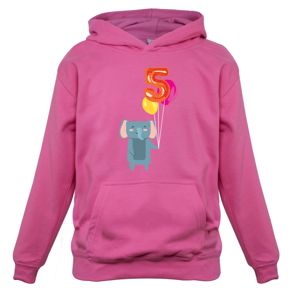 5th Birthday Elephant Kids T Shirt