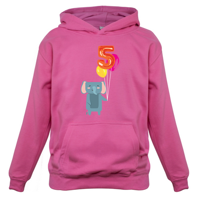 5th Birthday Elephant Kids T Shirt