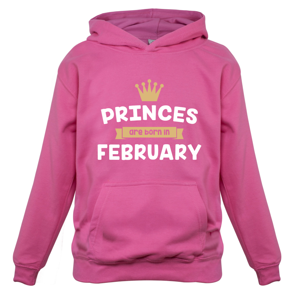 Princes Are Born In February Kids T Shirt
