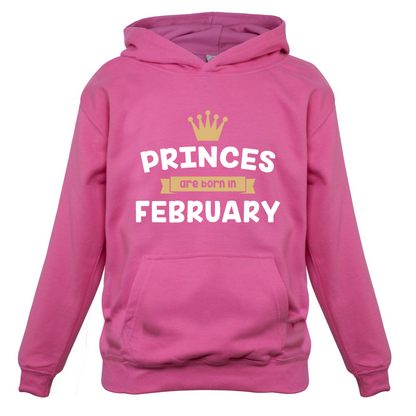 Princes Are Born In February Kids T Shirt