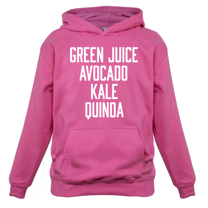 Green Juice Avocado Kale Kids T Shirt