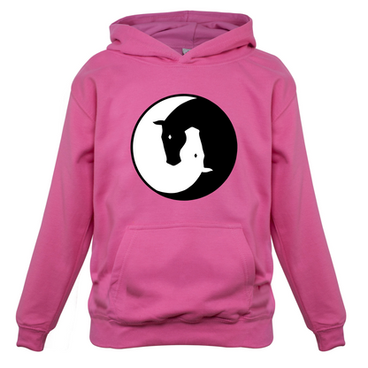 Yin Yang Horses Kids T Shirt