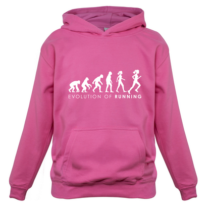 Evolution Of Woman Running Kids T Shirt