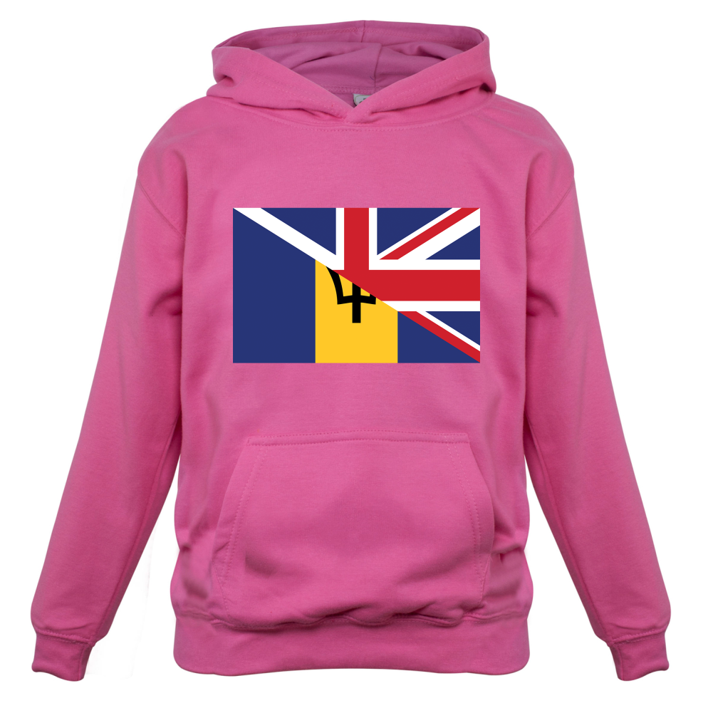 Half Barbados Half UK Kids T Shirt
