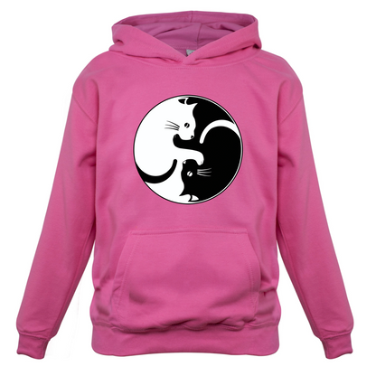 Yin Yang Cat Kids T Shirt