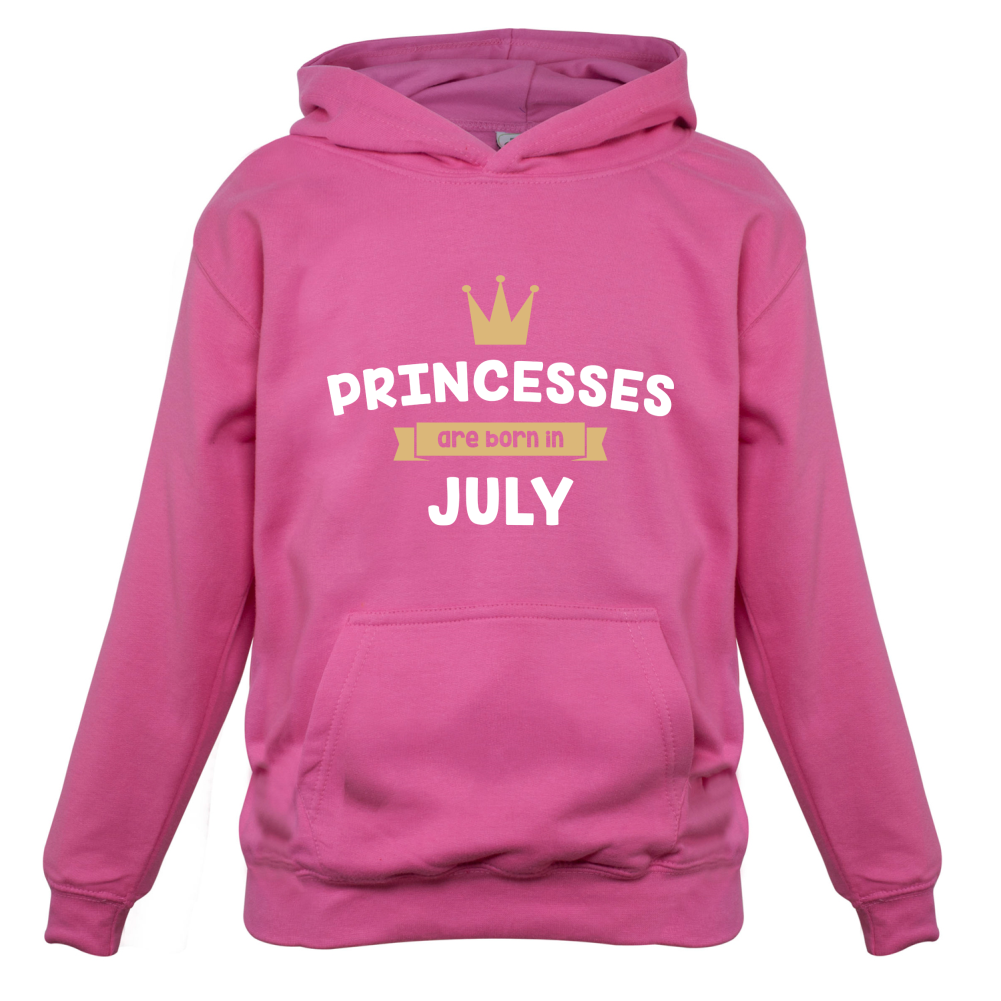 Princesses Are Born In July Kids T Shirt