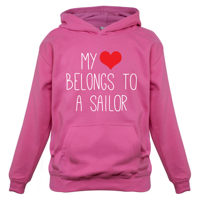 My Heart Belongs To A Sailor Kids T Shirt