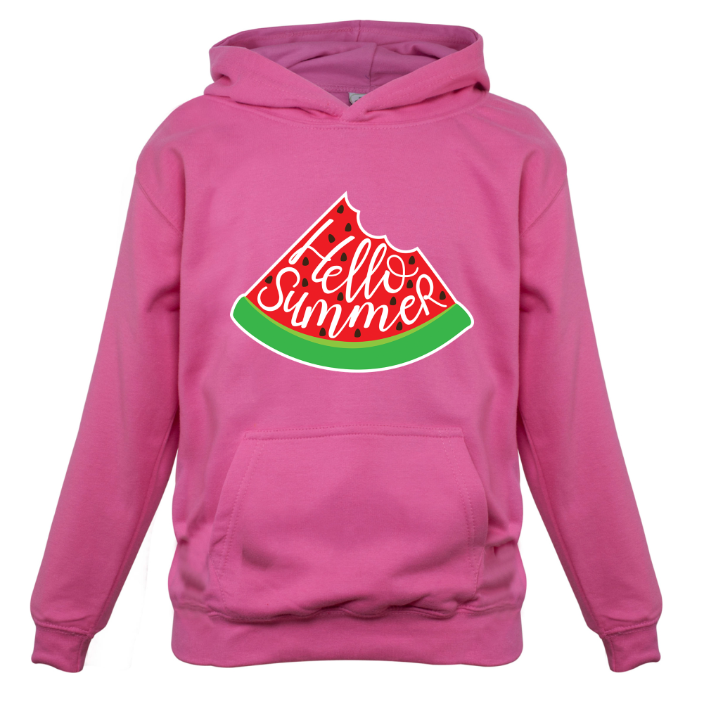 Hello Summer Watermelon Kids T Shirt