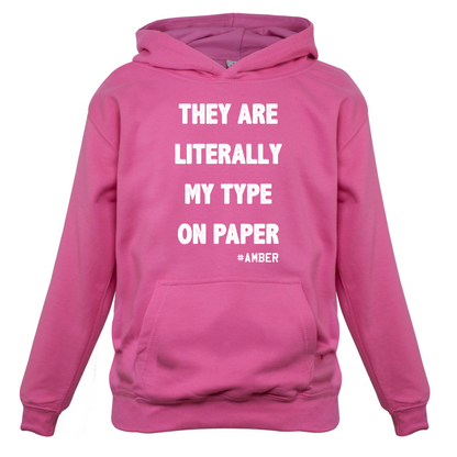 Literally My Type On Paper Kids T Shirt