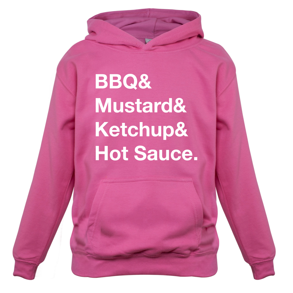 BBQ & Mustart & Ketchup Kids T Shirt