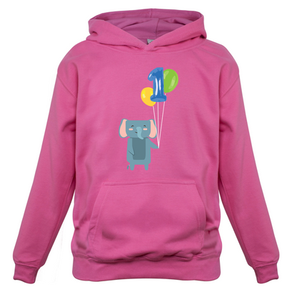 1st Birthday Elephant Kids T Shirt