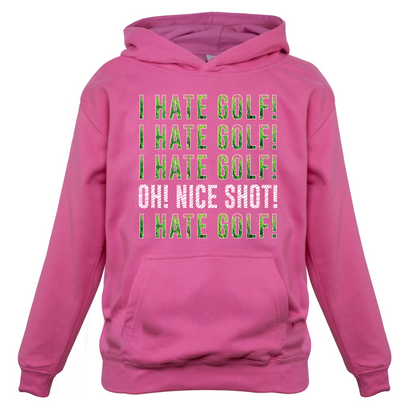 I Hate Golf Kids T Shirt