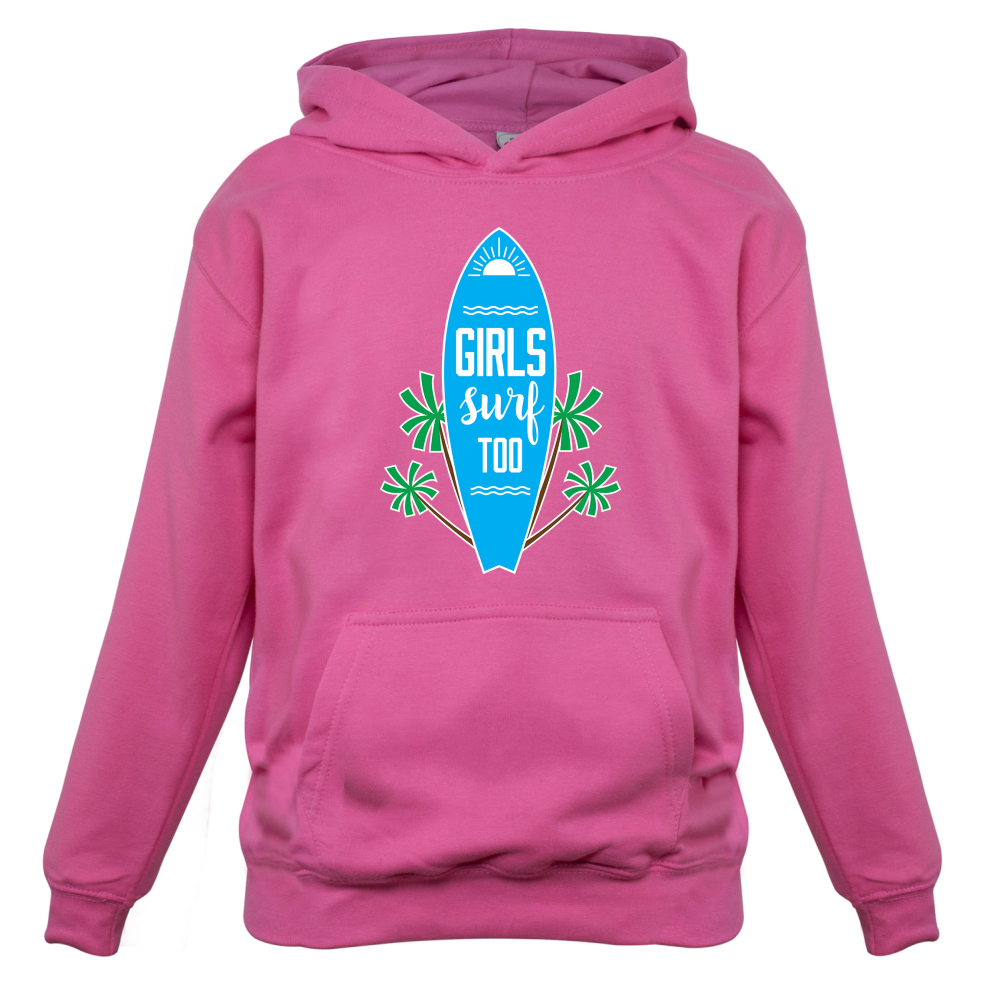 Girls Surf Too Kids T Shirt