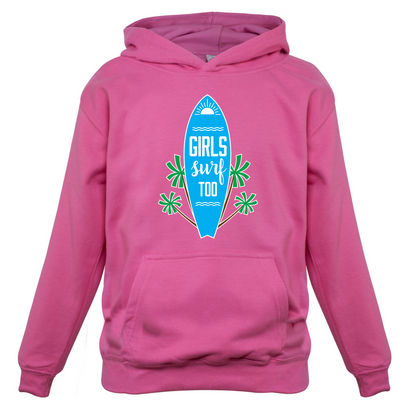 Girls Surf Too Kids T Shirt
