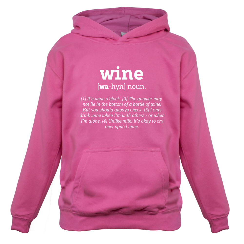 Definition Wine Kids T Shirt