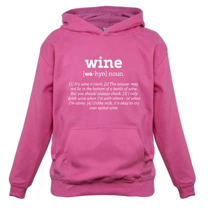 Definition Wine Kids T Shirt