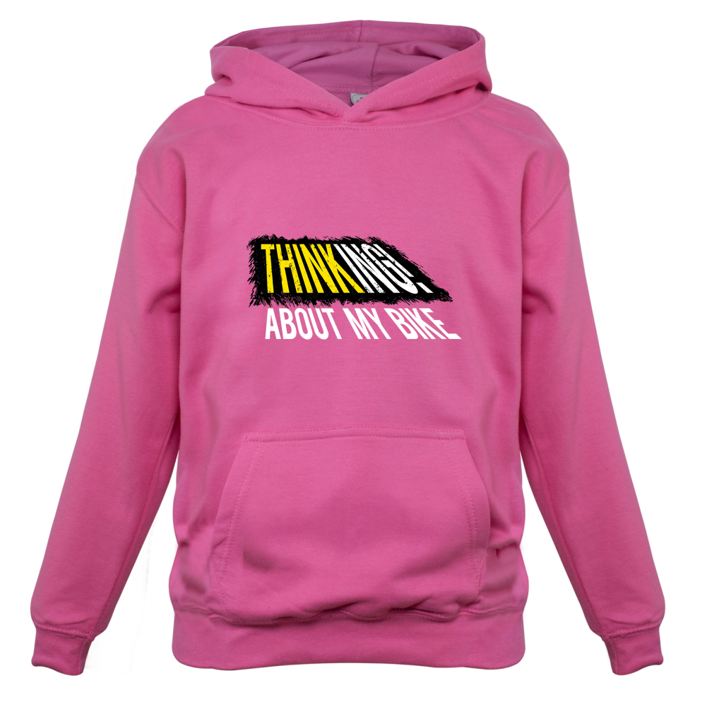 Thinking About My Bike Kids T Shirt