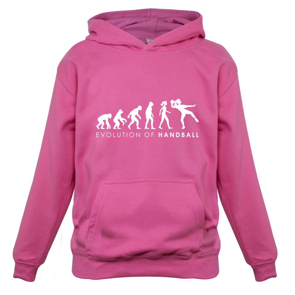 Evolution Of Woman Handball Kids T Shirt