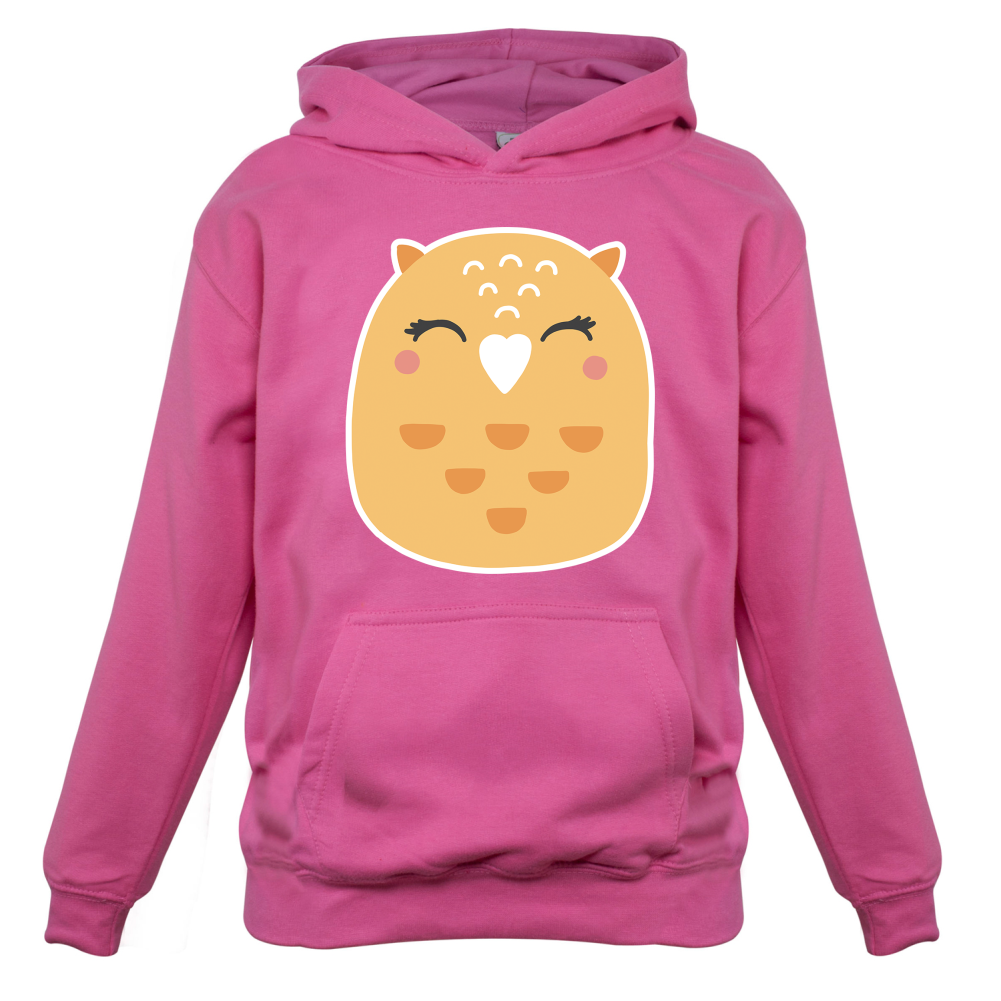 Smiley Face Mrs Owl Kids T Shirt