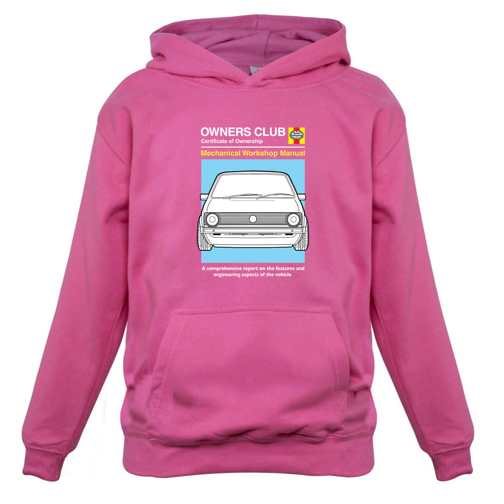 Car Owners Manual Golf MK1 Kids T Shirt