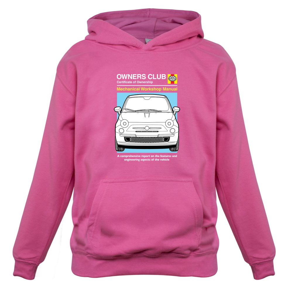 Car Owners Manual Fiat 500 Kids T Shirt
