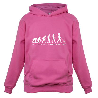 Evolution Of Woman Dog Walking Kids T Shirt