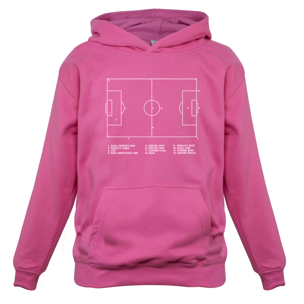 Football Pitch Diagram Kids T Shirt