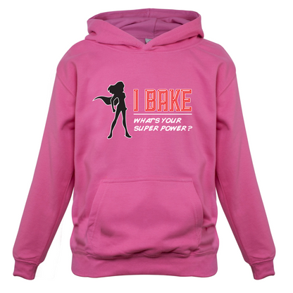 I Bake What's Your Super Power FEMALE DESIGN Kids T Shirt