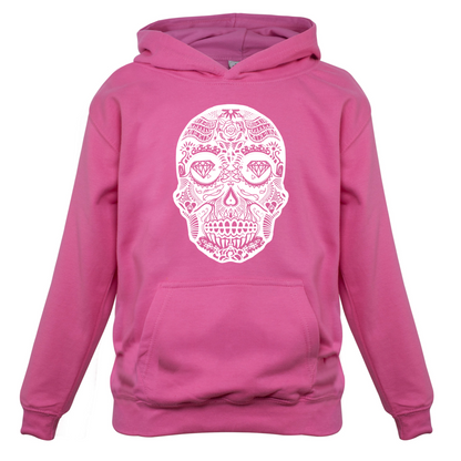 Mexican Sugar Candy Skull Kids T Shirt