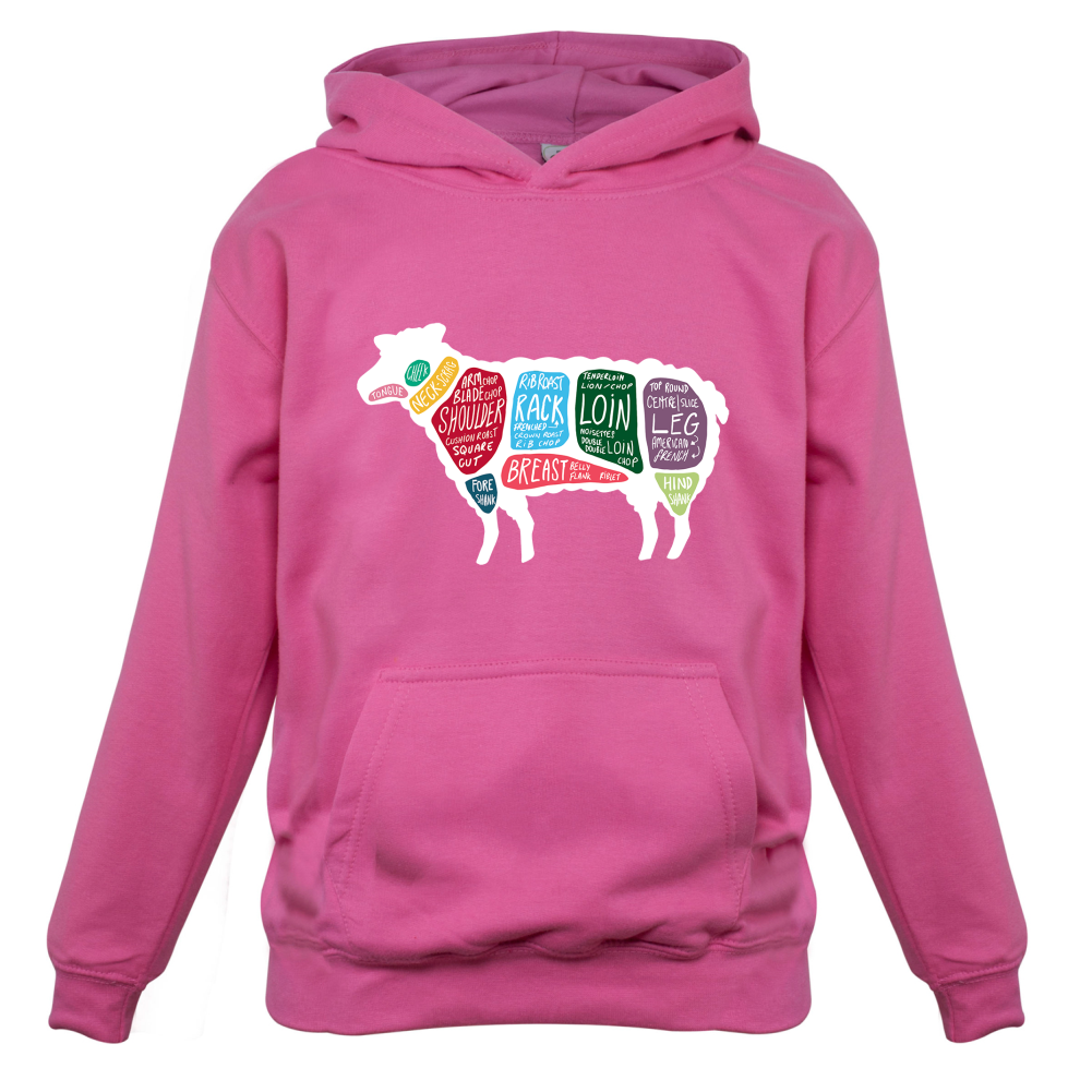 Butcher Sheep Diagram Kids T Shirt