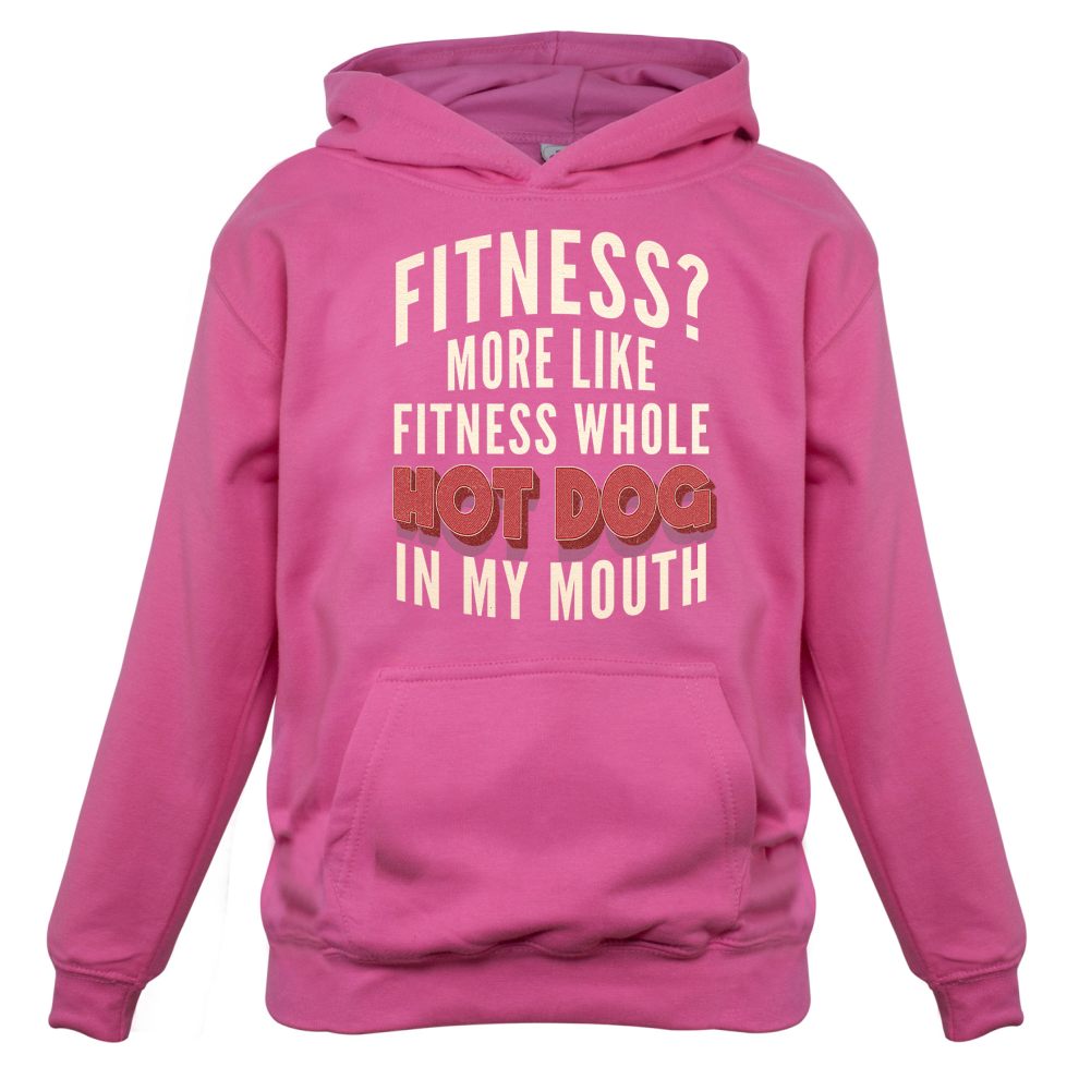 Fitness Hot Dog In My Mouth Kids T Shirt