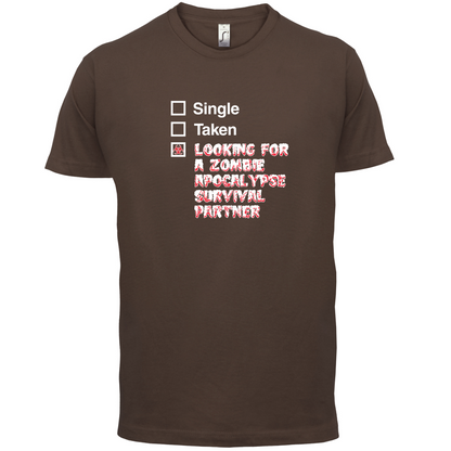 Single Taken Zombie Apocalypse T Shirt