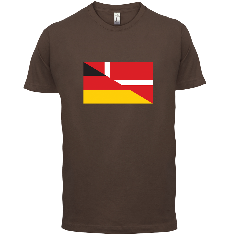 Half German Half Danish Flag T Shirt