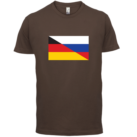 Half German Half Russian Flag T Shirt