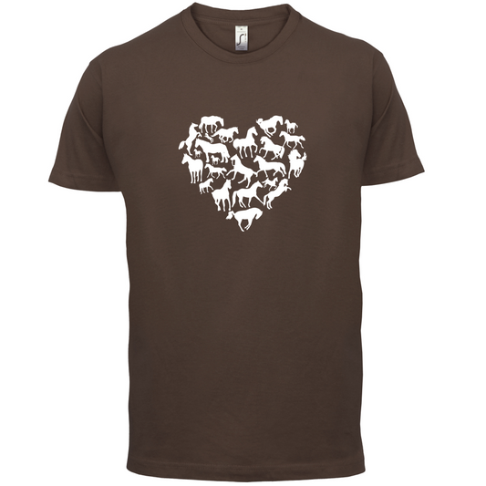 Love Heart Horse T Shirt