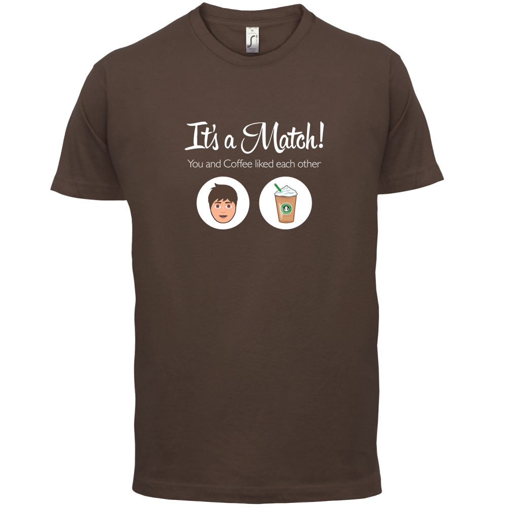 It's A Match Coffee Male T Shirt