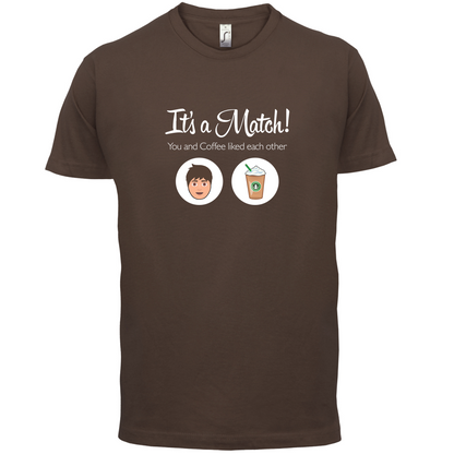 It's A Match Coffee Male T Shirt