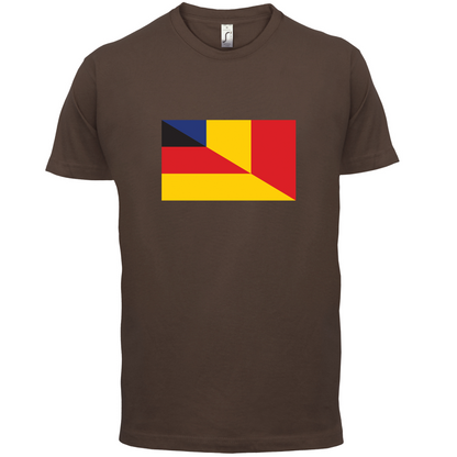 Half German Half Romanian Flag T Shirt
