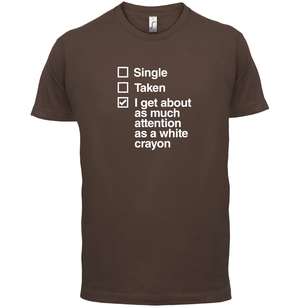 Single Taken White Crayon T Shirt